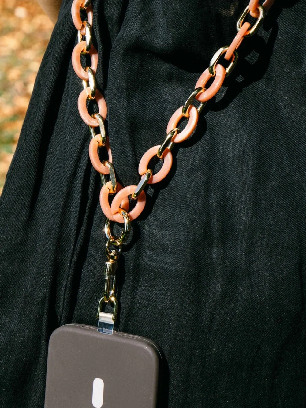 Gold and Rose Chain Phone Crossbody Strap - Artikl